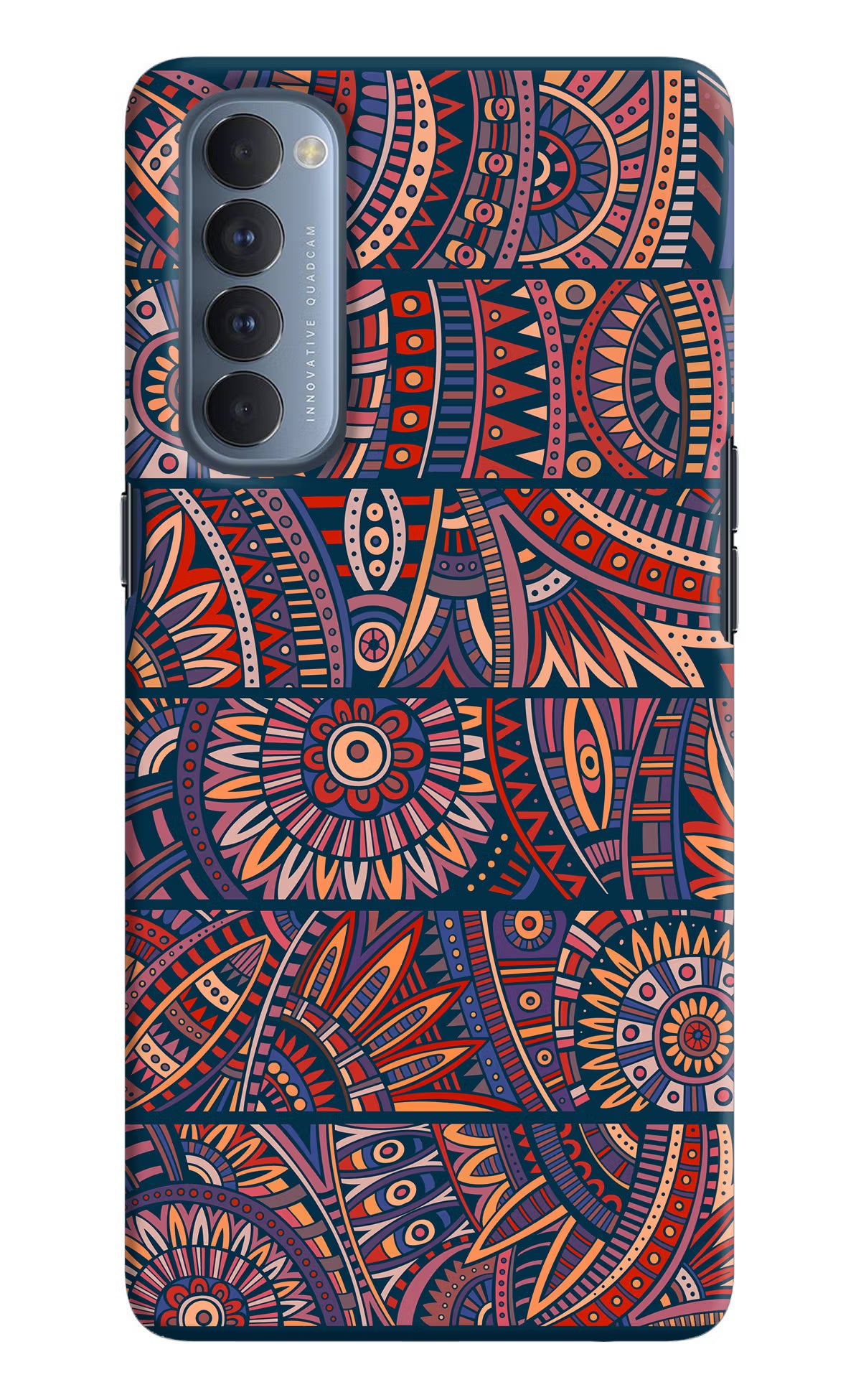 African Culture Design Oppo Reno4 Pro Hard Case Back Cover by Casekaro