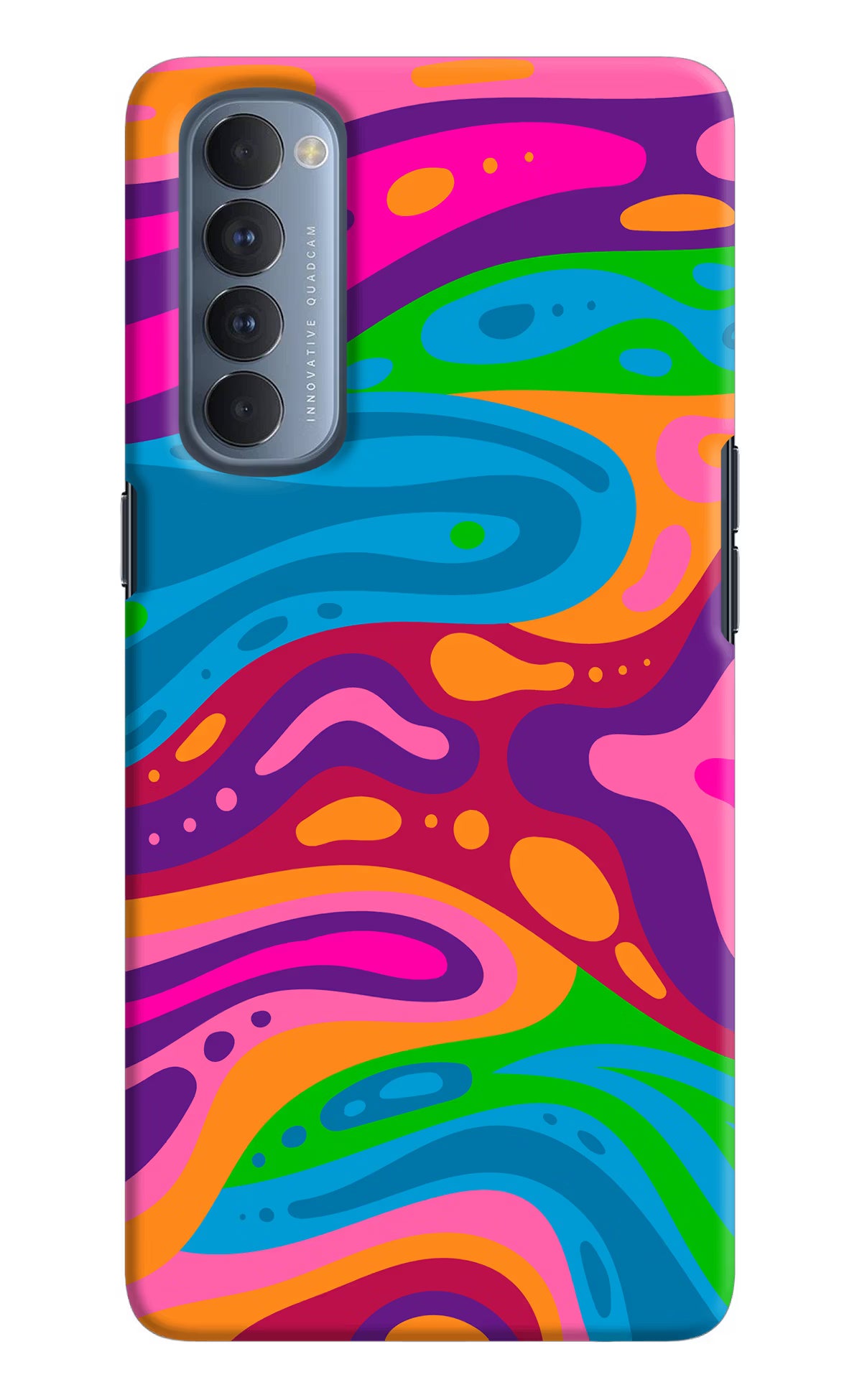 Trippy Pattern Oppo Reno4 Pro Hard Case Back Cover by Casekaro