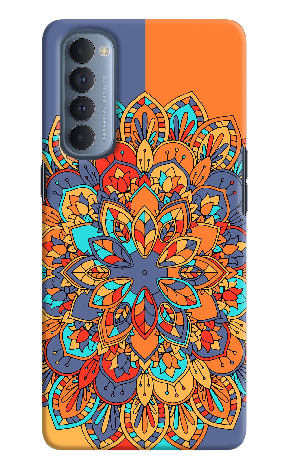 Color Mandala Oppo Reno4 Pro Hard Case Back Cover by Casekaro