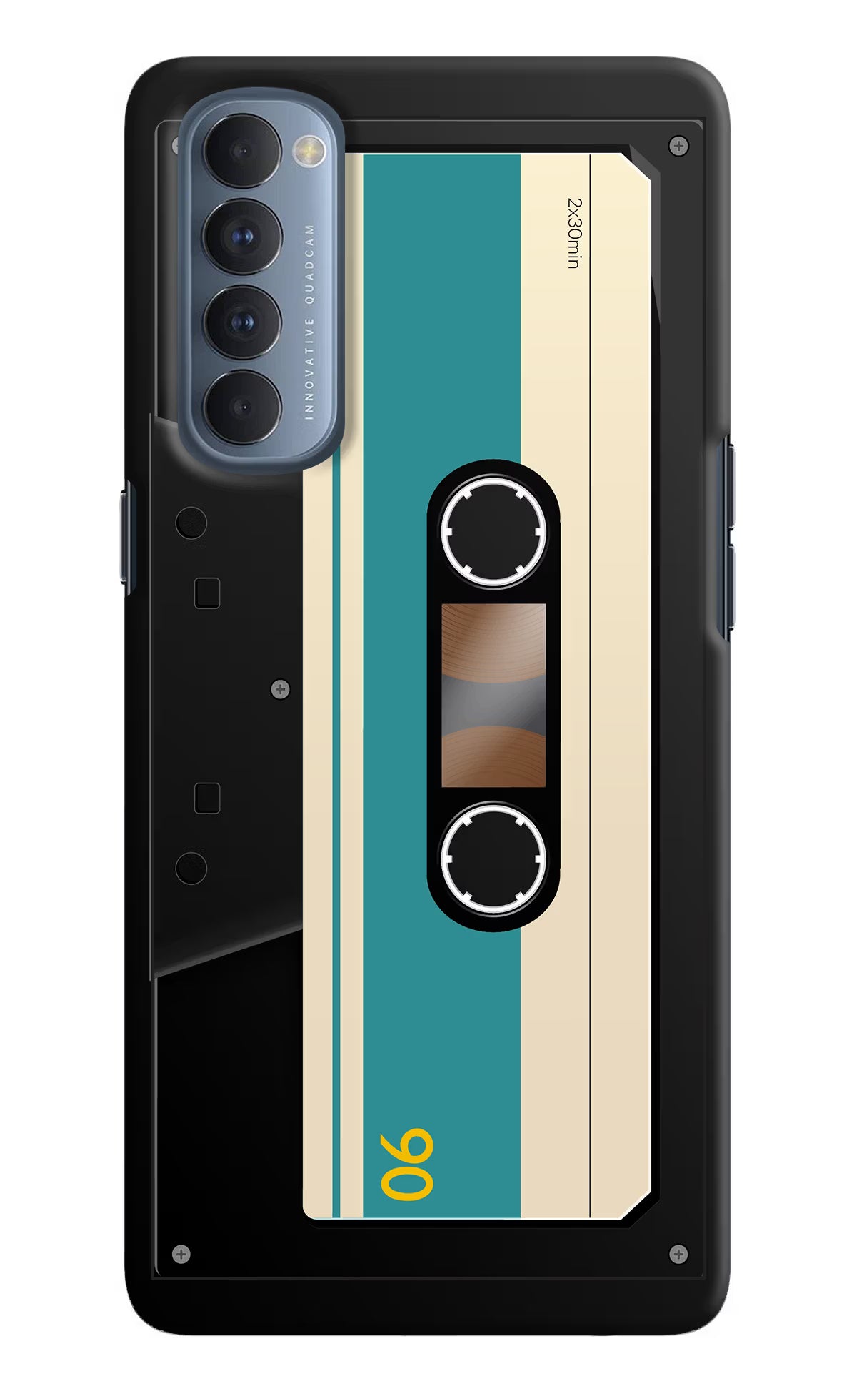 Cassette Oppo Reno4 Pro Hard Case Back Cover by Casekaro
