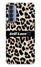 Leopard Print Self Love Oppo Reno4 Pro Hard Case Back Cover by Casekaro