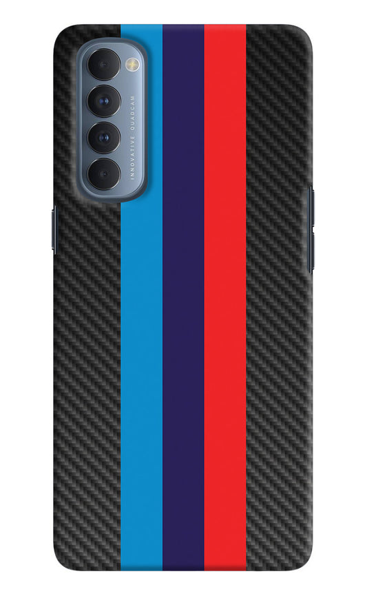 BMW Stripes Pattern Oppo Reno4 Pro Back Cover