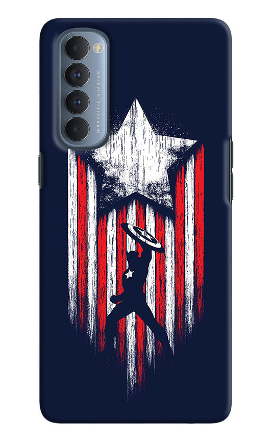 Captain America Marvel Art Oppo Reno4 Pro Back Cover