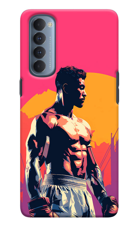 Sunset Warrior (AI Generated) Oppo Reno4 Pro Back Cover