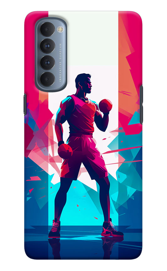 Champion Fighter (AI Generated) Oppo Reno4 Pro Back Cover