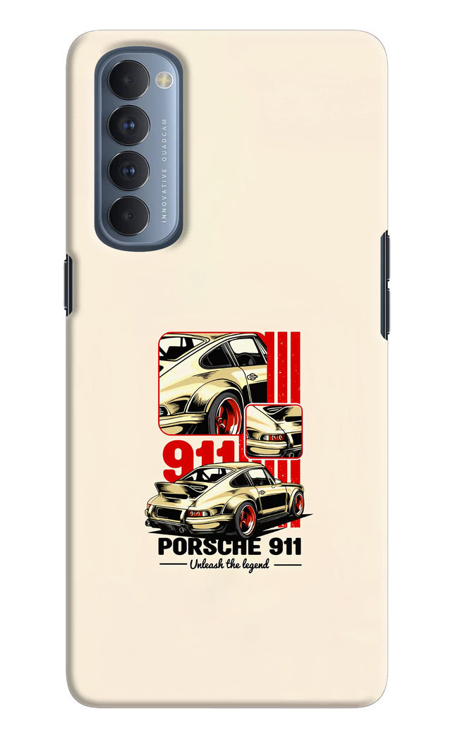 Classic Porsche 911 Oppo Reno4 Pro Hard Case Back Cover by Casekaro