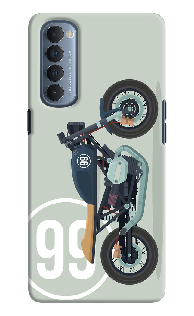 Classic Cafe Racer 99 Oppo Reno4 Pro Hard Case Back Cover by Casekaro