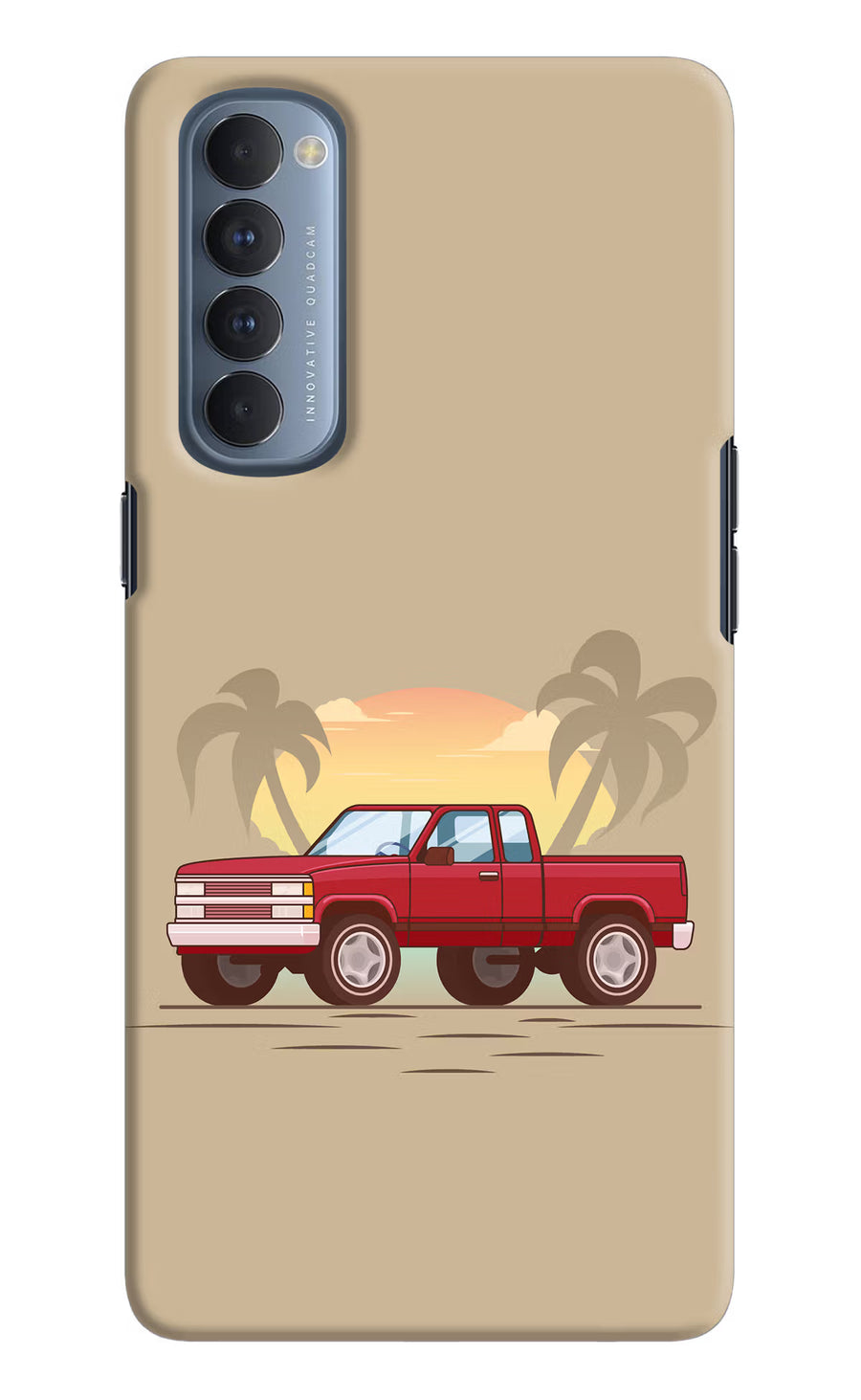 Desert Classic Drive Oppo Reno4 Pro Back Cover, Hard case
