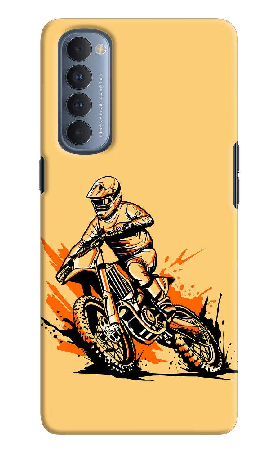 Off-Road Fury Oppo Reno4 Pro Back Cover, Hard case