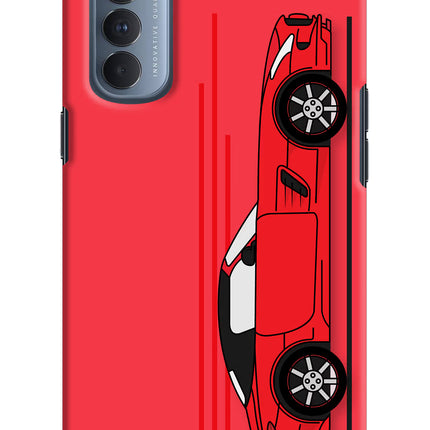 Red Velocity Oppo Reno4 Pro Hard Case Back Cover by Casekaro