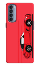 Red Velocity Oppo Reno4 Pro Hard Case Back Cover by Casekaro