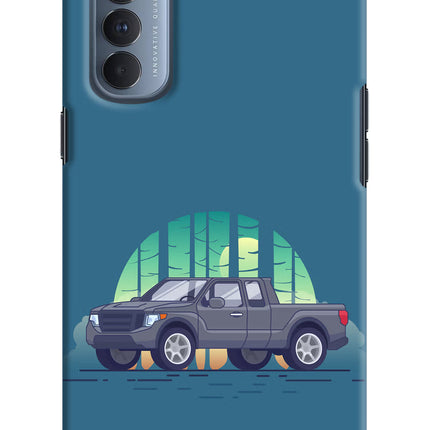 Retro Garage Vibe Oppo Reno4 Pro Hard Case Back Cover by Casekaro