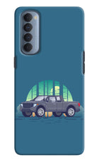 Retro Garage Vibe Oppo Reno4 Pro Hard Case Back Cover by Casekaro