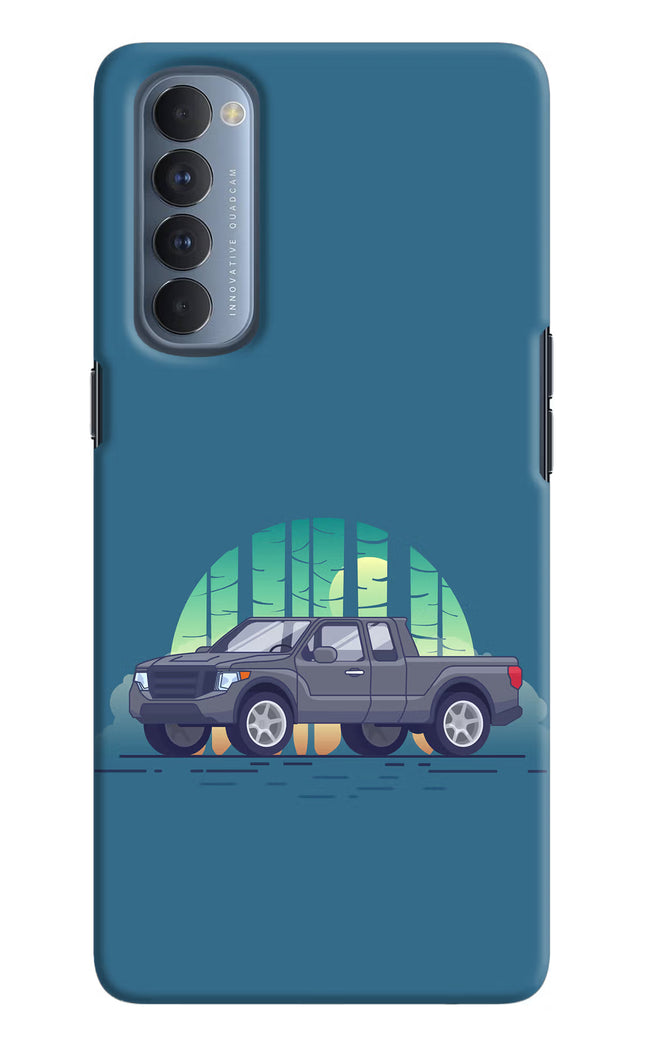 Retro Garage Vibe Oppo Reno4 Pro Hard Case Back Cover by Casekaro