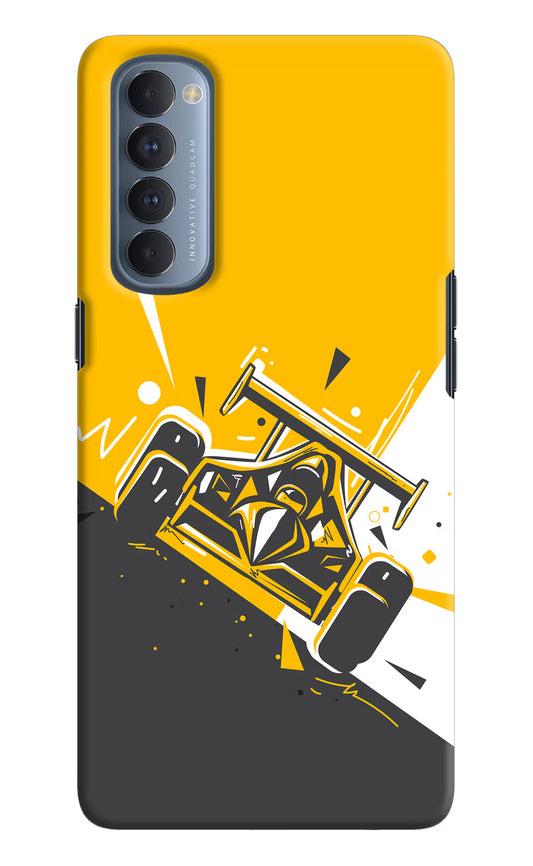 Track King Oppo Reno4 Pro Hard Case Back Cover by Casekaro