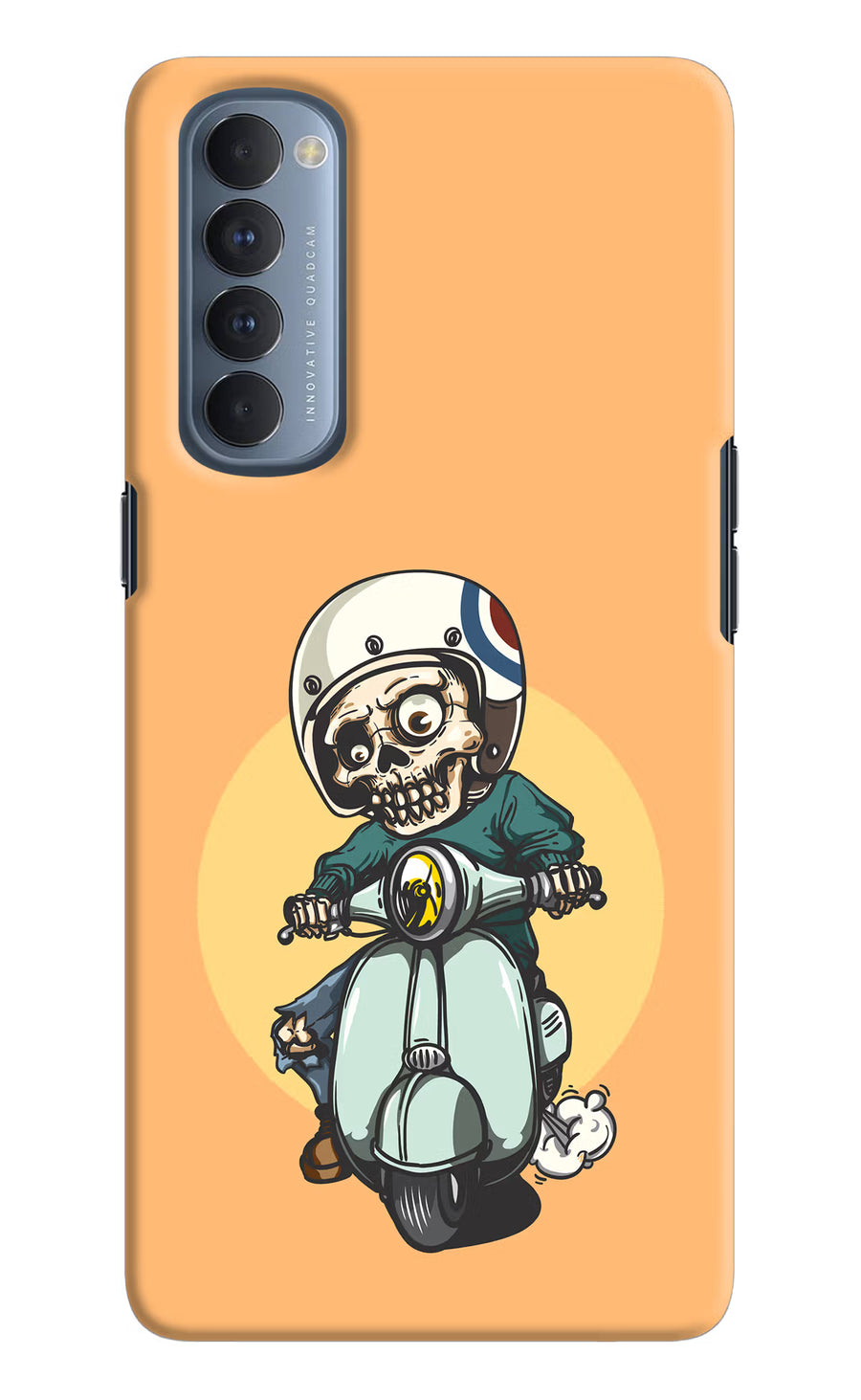 Undead Biker Oppo Reno4 Pro Back Cover, Hard case