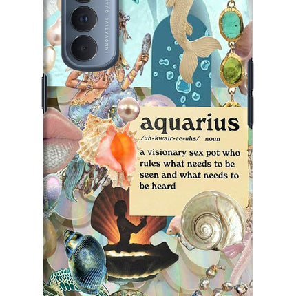 Aquarius Zodiac Oppo Reno4 Pro Hard Case Back Cover by Casekaro