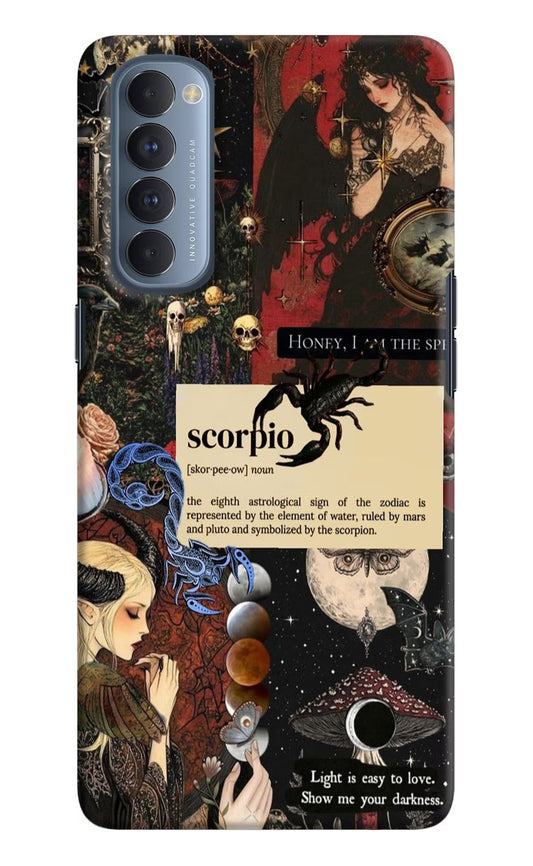 Scorpio Zodiac Oppo Reno4 Pro Hard Case Back Cover by Casekaro