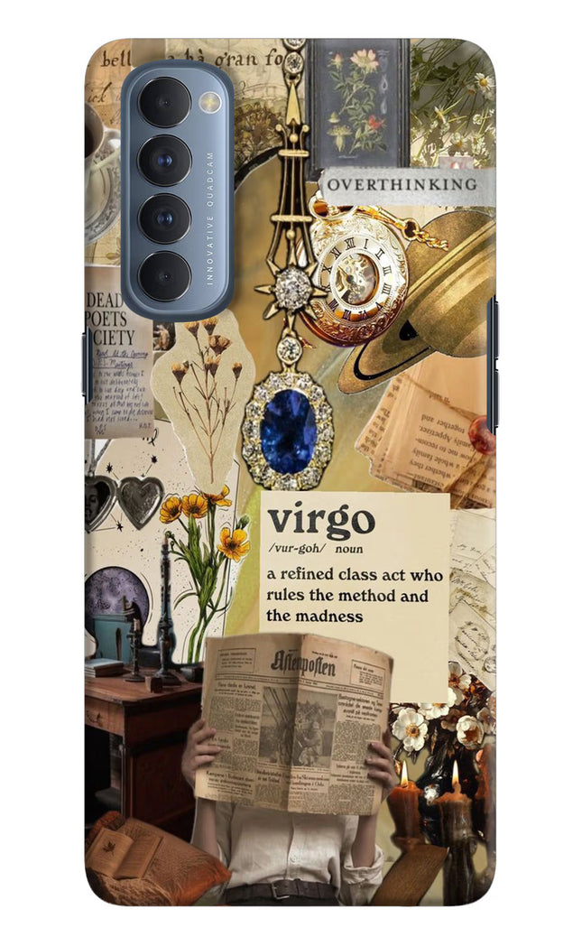 Virgo Zodiac Oppo Reno4 Pro Hard Case Back Cover by Casekaro