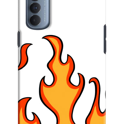 Fired Up – White Oppo Reno4 Pro Hard Case Back Cover by Casekaro