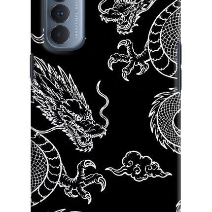 Twin Dragons Oppo Reno4 Pro Hard Case Back Cover by Casekaro