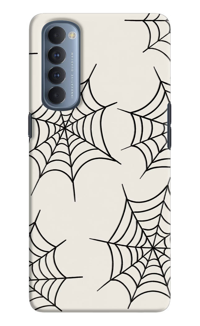 Spider Web Oppo Reno4 Pro Hard Case Back Cover by Casekaro