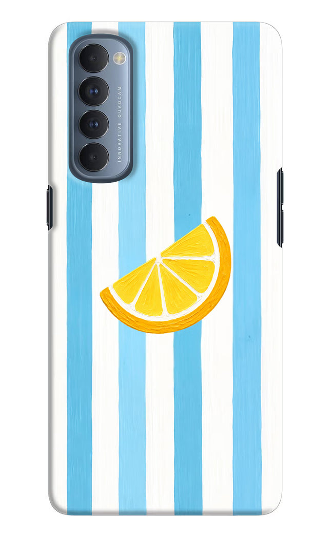 Summer Lemon Oppo Reno4 Pro Hard Case Back Cover by Casekaro
