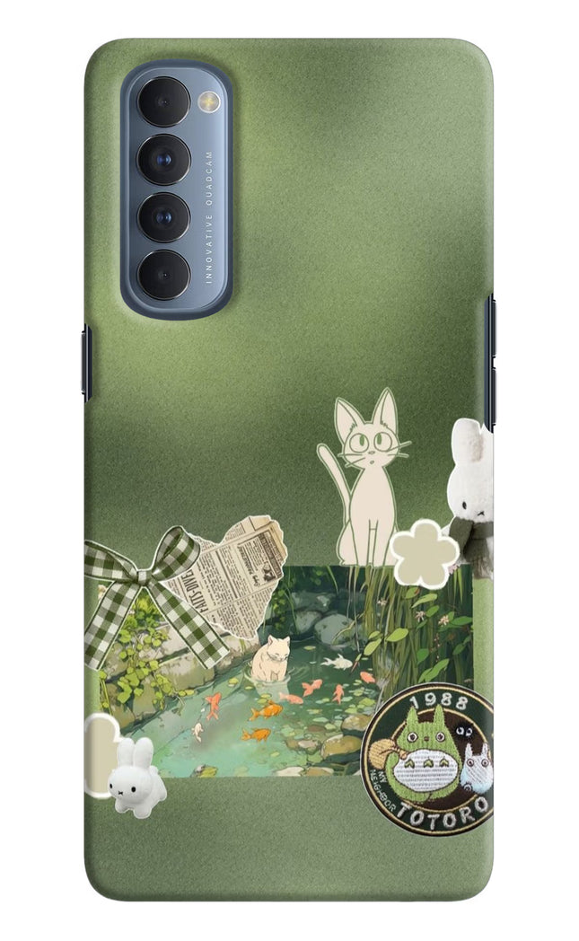 Aesthetic anime Oppo Reno4 Pro Hard Case Back Cover by Casekaro