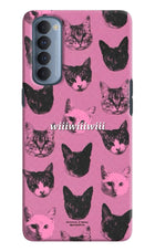 Pink Cats Oppo Reno4 Pro Hard Case Back Cover by Casekaro