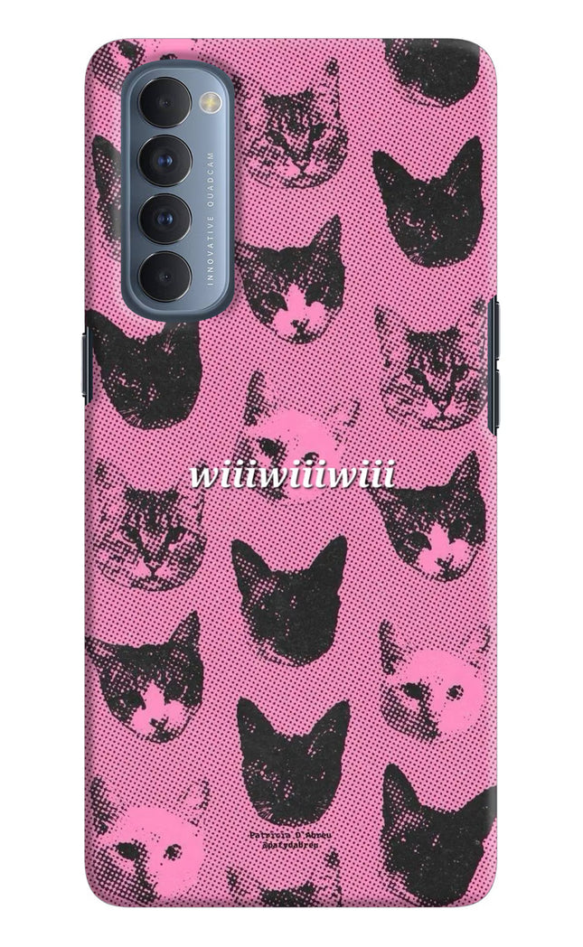 Pink Cats Oppo Reno4 Pro Hard Case Back Cover by Casekaro