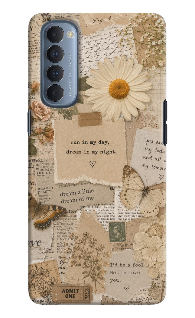 Vintage case Oppo Reno4 Pro Hard Case Back Cover by Casekaro