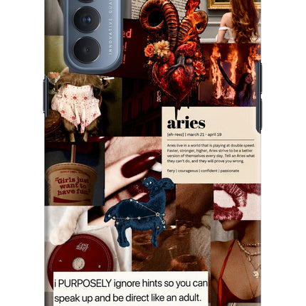 Zodiac Aries Oppo Reno4 Pro Hard Case Back Cover by Casekaro
