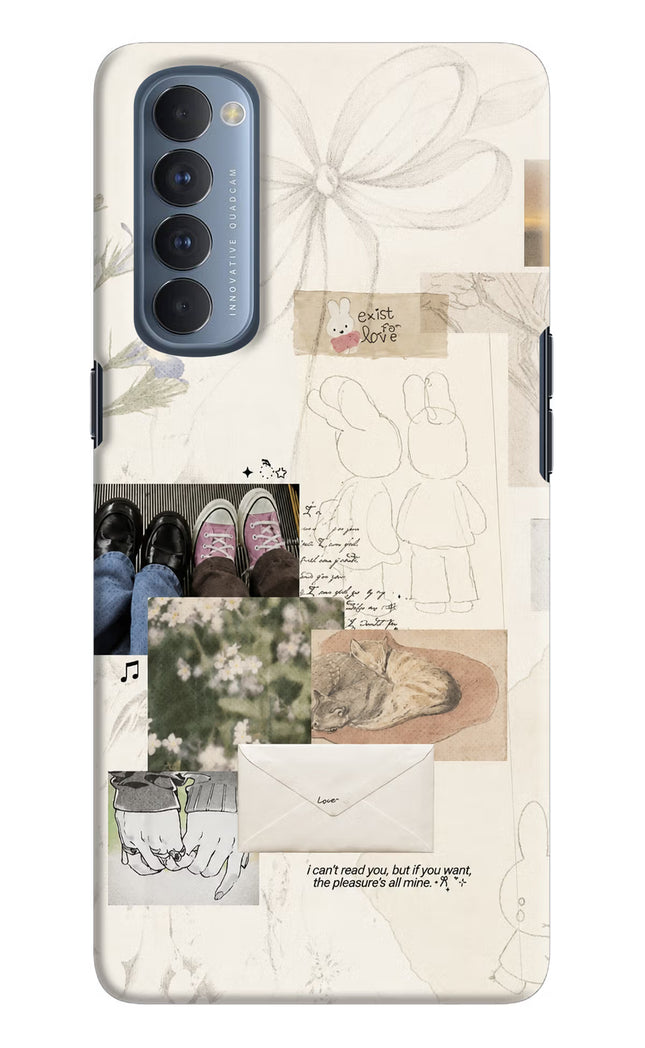 Soft Aesthetic Oppo Reno4 Pro Hard Case Back Cover by Casekaro