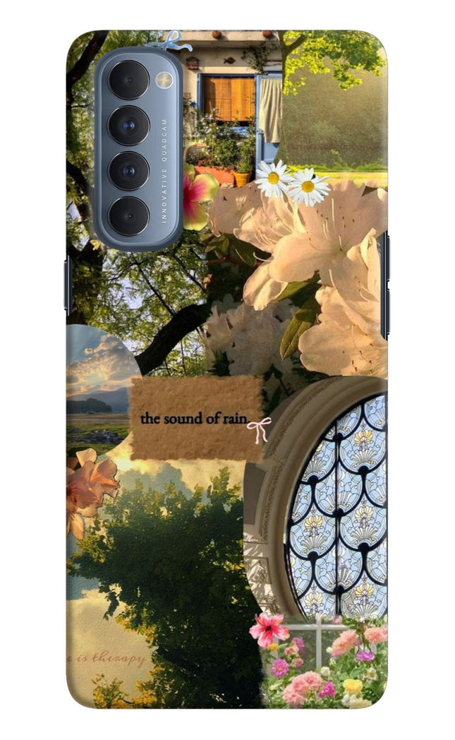 Rain Oppo Reno4 Pro Hard Case Back Cover by Casekaro