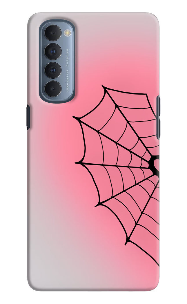 Pink Web Oppo Reno4 Pro Hard Case Back Cover by Casekaro