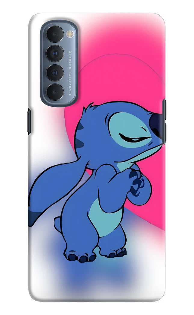 Stitch Hug Oppo Reno4 Pro Hard Case Back Cover by Casekaro