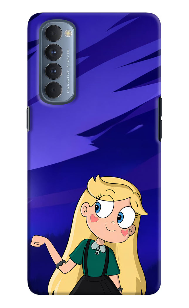Star Glow Oppo Reno4 Pro Hard Case Back Cover by Casekaro