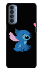 Stitch Crush Oppo Reno4 Pro Hard Case Back Cover by Casekaro