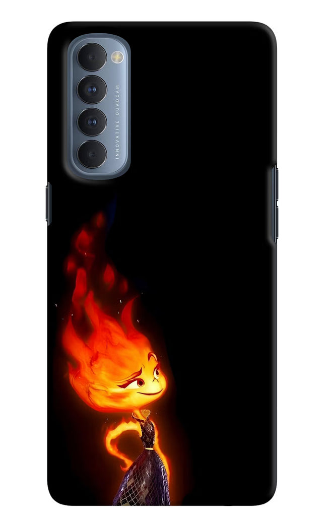 Ember Flame Oppo Reno4 Pro Hard Case Back Cover by Casekaro