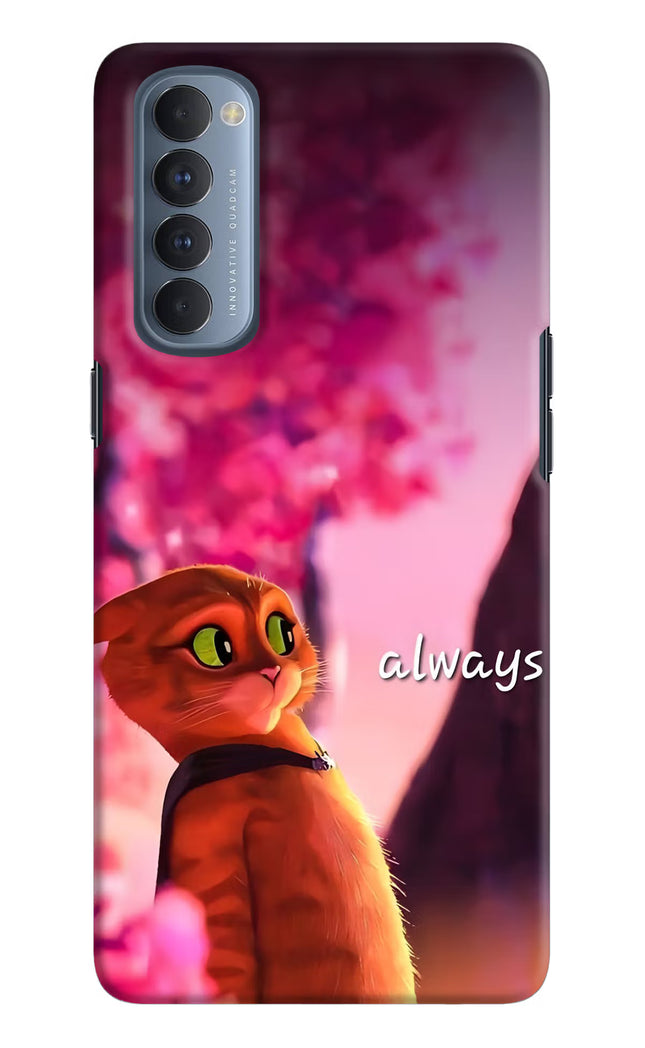 Always Cat Oppo Reno4 Pro Hard Case Back Cover by Casekaro