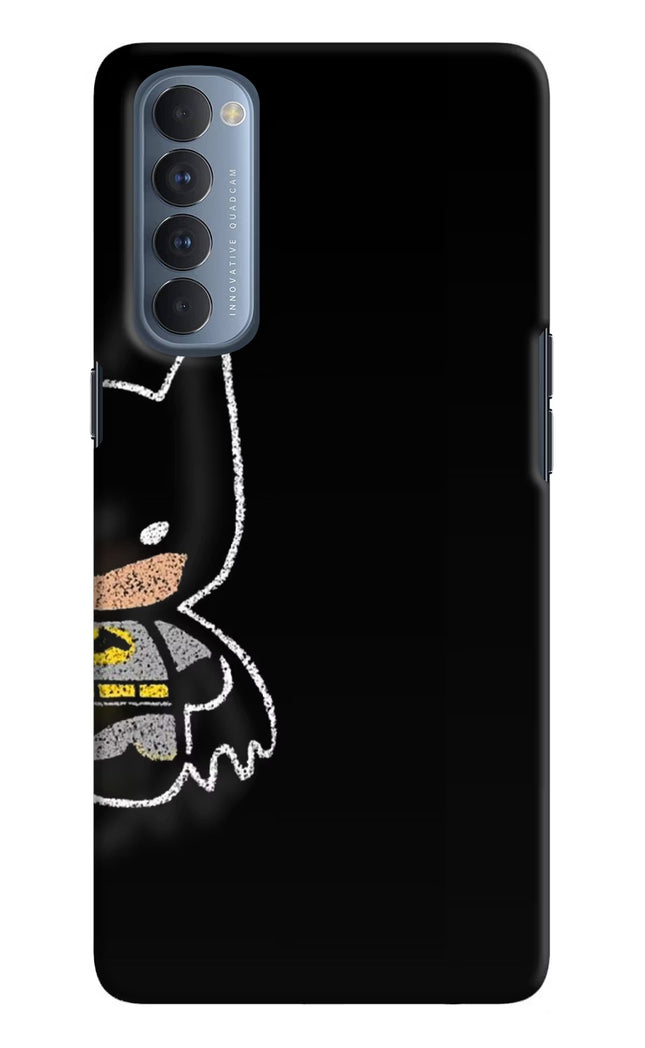 Bat Kitty Oppo Reno4 Pro Hard Case Back Cover by Casekaro