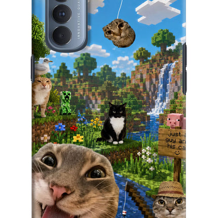 Minecraft Cat Chaos Oppo Reno4 Pro Hard Case Back Cover by Casekaro