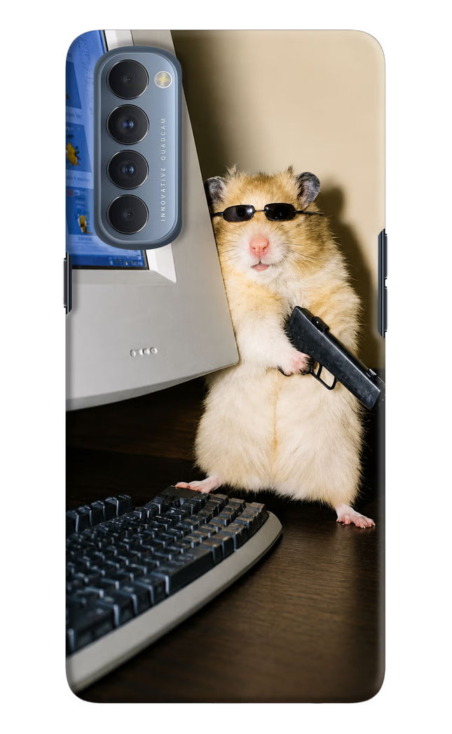 Hacker Hamster Oppo Reno4 Pro Hard Case Back Cover by Casekaro