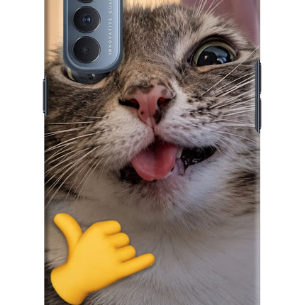 Silly Cat Call Oppo Reno4 Pro Hard Case Back Cover by Casekaro