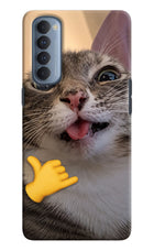 Silly Cat Call Oppo Reno4 Pro Hard Case Back Cover by Casekaro