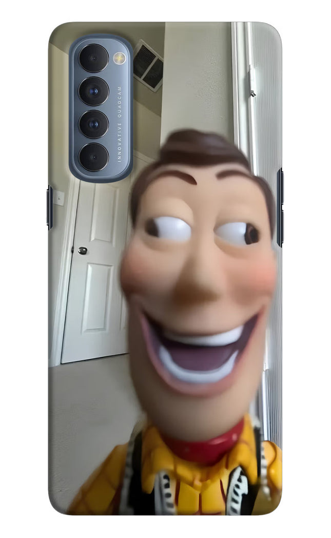 Side Eye Woody Oppo Reno4 Pro Hard Case Back Cover by Casekaro