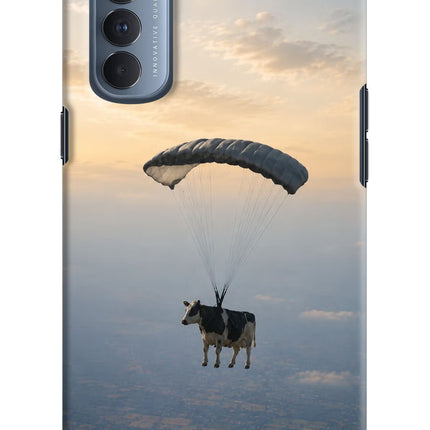 Skydiving Cow Oppo Reno4 Pro Hard Case Back Cover by Casekaro