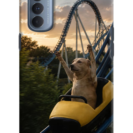 Rollercoaster Dog Oppo Reno4 Pro Hard Case Back Cover by Casekaro