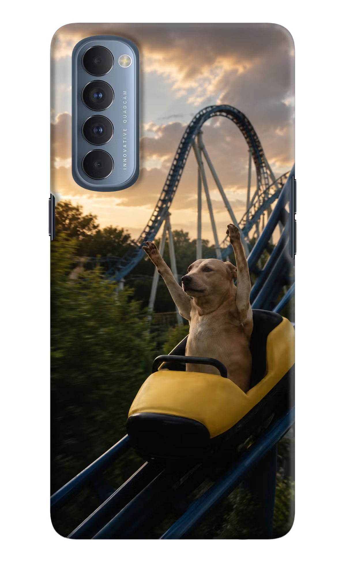 Rollercoaster Dog Oppo Reno4 Pro Back Cover