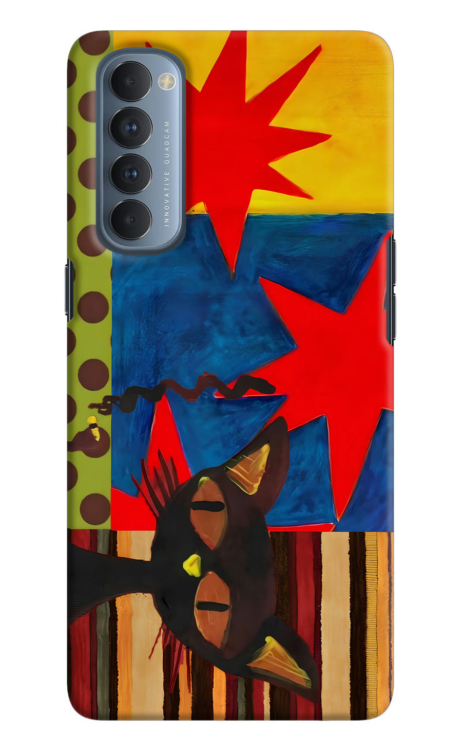 Pop Cat Oppo Reno4 Pro Back Cover, Hard case